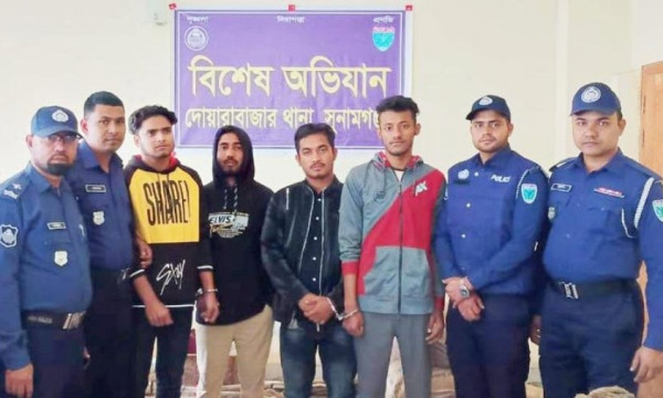 সুনামগঞ্জে হিন্দু গ্রামে হামলা, গ্রেপ্তার ৪