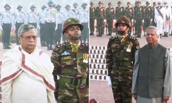 জাতীয় স্মৃতিসৌধে রাষ্ট্রপতি ও প্রধান উপদেষ্টার শ্রদ্ধা