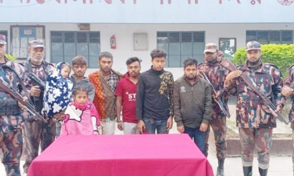বেনাপোলে অবৈধ অনুপ্রবেশের সময় শিশুসহ ৭ জন আটক